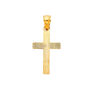 Brand New 18K Plaqué Or Croix Charme Pendentif Collier Super À La Mode Classique Diamant Style pour Femmes Hommes Enfants Alliage Christian - Product Image 1