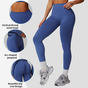 Pantalones Deportivos de Cintura Elástica para Mujer, con Bolsillos, Control de Abdomen, Elásticos en 4 Direcciones, Leggings de Yoga Sin Costuras, Precio al por Mayor - Product Image 3