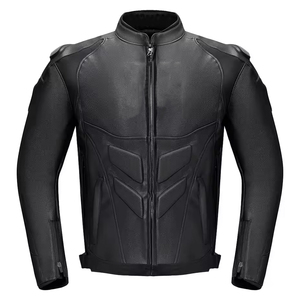 Unisex Black Leather Printed Plus Size <b>Motorcycle</b> <b>Jacket</b> and Pants Set Full Sleeve Windproof All Seasons Racing Suit - Product Image 2