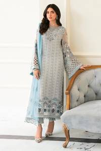 Vestido midi elegante y moderno para mujer, con lentejuelas y bordados, estilo India-Pakistán, ideal para bodas. - Product Image 3