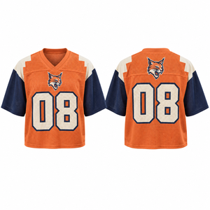 Team Boxy American Football Jersey ODM Easy Care Contrast Trim Soft Fabric <b>Club</b> Clothing Design Customization Embroidery Textile - Product Image 3