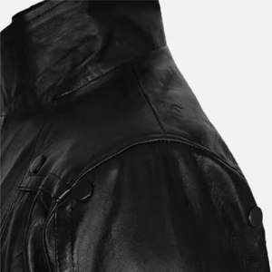 Al SABAT INTERNATIONAL Abrigo de Cuero de Cordero 100% Auténtico para Hombre, Estilo Casual Elegante de Invierno, Corte Holgado, Largo Regular, Impermeable - Product Image 4