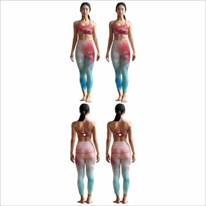 Ensemble legging de yoga hautement élastique et soutien-gorge de sport assorti pour femmes, ensemble de fitness et de yoga pour femmes - Product Image 6