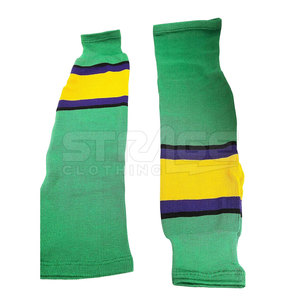 Chaussettes de hockey sur glace personnalisées pour l'hiver, en tissu extensible durable, écologiques, séchage rapide, couleurs d'équipe, motifs personnalisés, hauteur genou, maintien sécurisé - Product Image 2