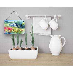 Massachusetts Mayflowers Watercolor Wall Hanging Aluminum Metal <b>Sign</b> for Kitchen <b>Bar</b> Home Decor 8HX12W Multicolor Door Plaque - Product Image 3