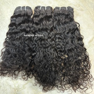 Extensions de cheveux humains Deep Waves, promotion exceptionnelle, cheveux indiens Remy vierges, cuticules alignées, double trame, lisses et souples - Product Image 3
