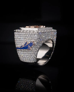 Bague Signet Moissanite Iced Out AB Luxe Pavé Baguette, Bague Statement Hip Hop pour Hommes et Femmes - Product Image 2