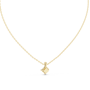 Necklace princess cut solitaire <b>pendant</b> <b>solid</b> <b>gold</b> refined elegant fine jewelry gift for women - Product Image 1