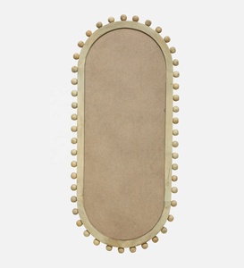 Espejo Contemporáneo de Madera Maciza con Forma Ovalada para Sala de Estar, Hoteles, Restaurantes, Villas y Dormitorios - Product Image 5