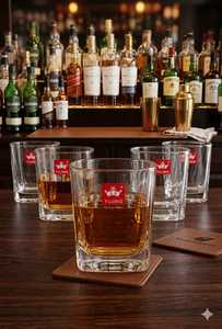 Verre à shot en verre borosilicate écologique à double paroi de 2 oz, fait main, de luxe, avec motif tête de mort, pour whisky - Product Image 5