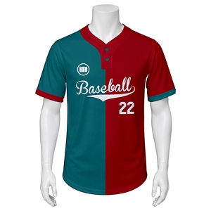 Wida Sports Professional Custom Baseball Jerseys Premium Sublimated Anti-Bacterial V-neck Half Sleeve Teamwear Athletic Apparel - Product Image 2