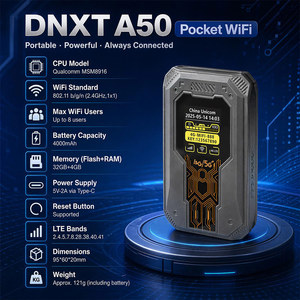 Routeur Wifi de poche DNXT avec date et heure, 4G, 4000 mAh, écran LCD, 2,4 GHz, Cat4, Wifi de poche <span class=keywords><strong>sans</strong></span> <span class=keywords><strong>fil</strong></span>, utilisation en voyage - Product Image 2