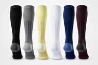Chaussettes de sport de compression hivernales, montantes (au-dessus du genou), tubulaires, 20-30 mmHg, en tricot Spandex/Coton, avec logo imprimé numériquement, pour adultes