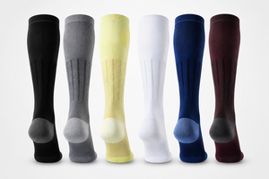 <b>Compression</b> Winter Sports <b>Socks</b> Over-the-Knee Athletic Tubular 20-30mmhg Knitted Body Logo for <b>Running</b> Soccer Training - Product Image 2
