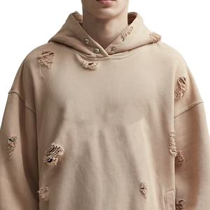 Sweat-shirts à capuche pour hommes personnalisés, nouvelle arrivée, effet délavé, épaules tombantes, poids lourd, respirant, impression en relief, fabrication au Pakistan - Product Image 3