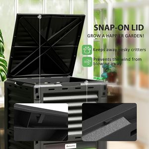 Compostiera da Giardino da 80 Galloni, Grande Capacità per Creazione Rapida di Terreno Fertile, Contenitore Verde Aerato - Product Image 6