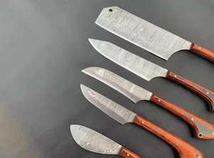 Juego de Cuchillos de Cocina Damasco para Restaurante, Cuchillos de Chef Hechos a Mano con Mango de Madera Natural, Cuchillería Comercial, Proveedor OEM - Product Image 2