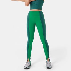 Leggings tricotés sans couture pour femmes, taille haute, couleur unie, style vintage, respirants, antibactériens, longueur cheville, idéaux pour la gym, le yoga et le sport - Product Image 2