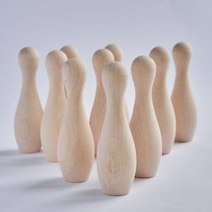 Jeu de 10 broches et 2 billes rotatives, nouveau jouet en bois écologique fait main de luxe pour enfants - vente en gros, artisanat indien - Product Image 1