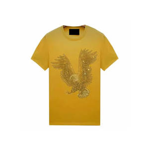 Camiseta de Hombre con Pedrería y Logotipo Personalizado, Último Diseño, Transpirable, Gran Venta - Product Image 1