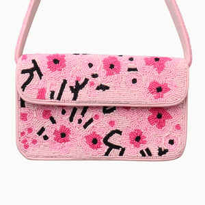 Bolso de Mano con Cuentas de Estilo Bohemio para Mujer, Diseño Indio, Hecho a Mano, de Algodón, con Cremallera, para la Noche, Compras, Bolsos y Estuches Cosméticos con Cuentas - Product Image 4