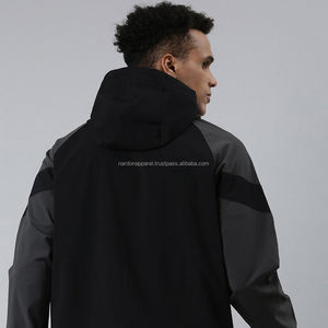 Nardon Apparel Streetwear Fabricante Personalizado Hombres Casual Colorblock Reflectante Nylon Impermeable Utilidad Chaqueta cortavientos - Product Image 2