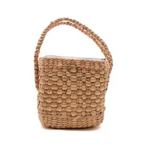 Bali style water hyacinth bag handbag/handmade woven kid purses and handbags little girl/straw beach bags for summer wholesale