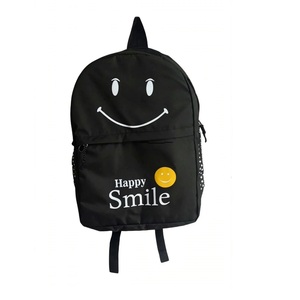 กระเป๋าผ้าแคนวาสลายยิ้มขนาดกลาง พร้อมผ้าฝ้ายลายยิ้มและสะดวกสบายในการถือ - Product Image 1