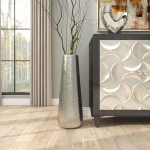 Vase en laiton artisanal, finition antique, vase décoratif en laiton massif, vase à fleurs en laiton de style vintage, gravé - Product Image 3