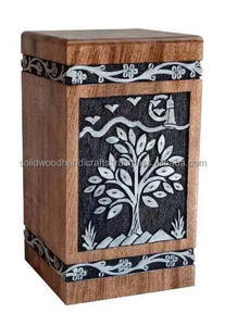 Urnes en bois professionnelles adultes de cendres humaines soutenant des urnes en bois personnalisées - Product Image 5