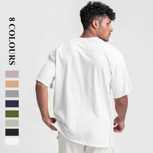 Men's <b>Black</b> Short Sleeve <b>T</b>-<b>Shirt</b> Regular Fit Solid Color Casual Style 100% Cotton Jersey Fabric Breathable Knitted - Product Image 2