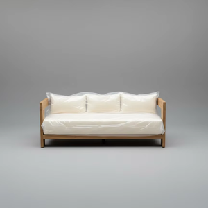 Woodgrad Living Modern Minimalist Camilla Teak Outdoor <b>Sofa</b> <b>Set</b> Weatherproof Fabric Anti-Rust Coating Stylish Patio Garden - Product Image 3