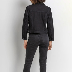 Denim Shirts Wholesale Fashion Finished Customizable Women Denim Jacket Long Sleeves OEM Service 100% Cotton Windproof Custom - Product Image 5