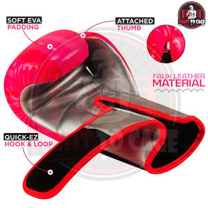 Guantes de Boxeo de Artes Marciales para Niños de 16 oz, Resistentes, Personalizados, Fáciles de Usar, de Piel Sintética PU de Excelente Calidad - Product Image 3