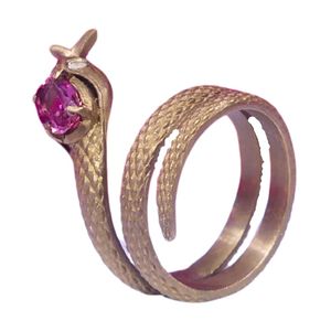 Sterling <b>Silver</b> 925 Gold-Plated Tourmaline and Diamond Unisex <b>Rings</b> Moissanite - Product Image 1