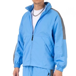 Custom Reflective Panel Windbreaker Jacket Water Resistant Hooded Sports Jacket Private Label Supplier - Product Image 2