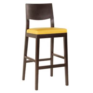 Taburete de Bar Moderno Minimalista de Metal Dorado con Asiento Acolchado, Silla de Bar de Lujo a la Altura del Mostrador - Product Image 2