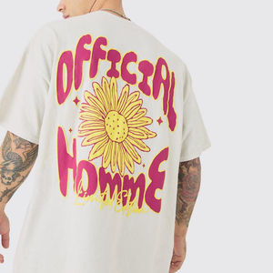 Camiseta Casual de Manga Corta para Hombre, Cuello Redondo, 100% Algodón, Talla Grande, Colores y Logotipo Personalizables, Estilo Hip Hop - Product Image 4