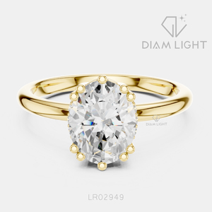Bague en or blanc 14 carats pour femme avec diamant ovale de 1,70 carat cultivé en laboratoire, certifié IGI, couleur F+, clarté VS+, bijoux de fiançailles, cadeau pour femme - Product Image 5