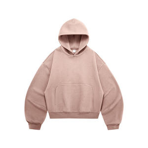 Sweat à capuche ample en molleton 340 g/m² avec logo personnalisé, style streetwear épais à manches longues - Product Image 4