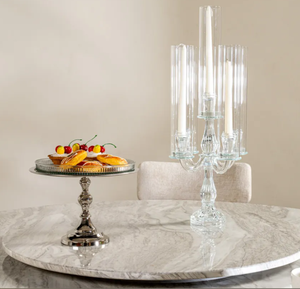 Support à gâteau rond en métal et présentoir à desserts pour cupcakes, pâtisseries, décoration de table de mariage - Non toxique et réutilisable - Product Image 3