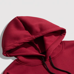Conjunto Deportivo Unisex con Capucha y Bloques de Color Rojo, Manga Larga, Corte Holgado, Estilo Casual para Otoño, con Cierre de Cordón - Product Image 5