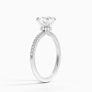 Anillo BOJ 041 con Corte Cojín, Plata 925, Media Cobertura, Anillo de Diamantes de 2ct, Color D, VVS1, Moissanita, Certificado GRA, Precio Bajo - Product Image 2