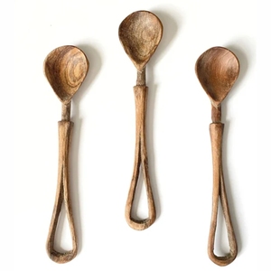 Eco-Friendly Natural Wood Long Handle <b>Soup</b> <b>Spoon</b> Set Handcrafted Heat Resistant Stirring Tasting <b>Spoons</b> for Kitchen Cooking - Product Image 6