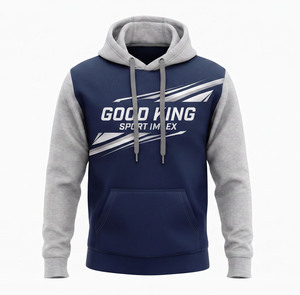 Sudadera con Capucha para Hombre, Diseño Personalizado OEM, Sublimación, Serigrafía, Invierno, Dos Tonos, Ropa Deportiva, Poliéster/Algodón - Product Image 1