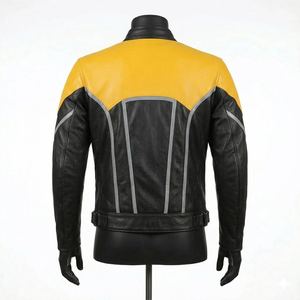 High Quality Custom Made Motorcycle Racing Leather <b>Jacket</b> for <b>Men</b> Breathable Design for <b>Summer</b> and Winter Motorbike Riding - Product Image 3