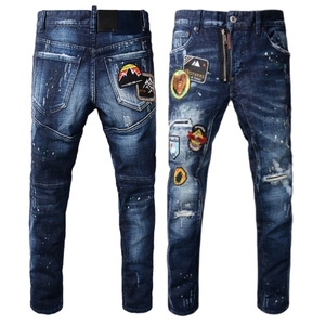 Premium High Quality Men Denim Jeans Slim Fit <b>Stretch</b> Y2K Vintage Pencil Pants Ripped Custom OEM Bulk Wholesale - Product Image 1