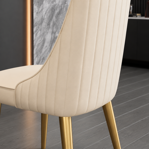 Chaise de salle à manger en métal minimaliste de luxe léger, revêtement en velours, mobilier écologique pour la maison, la boutique, l'hôtel, le café - Product Image 2