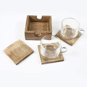 ARTISAN CRAFT Sous-verres de boisson personnalisés écologiques en bois rectangulaires de style classique de qualité supérieure Tapis de table faits à la main - Product Image 3