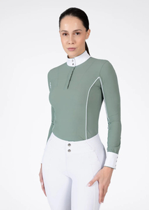Camisas de equitación para mujer, de tela suave y elástica, cómodas, elegantes y de ajuste cómodo para entrenamiento y eventos. - Product Image 3